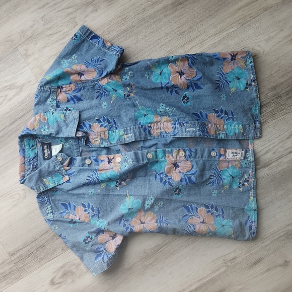 OshKosh Boy's Chambray Hawaiian Button Up - Picture 1 of 4